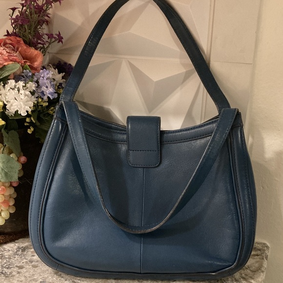 2pc Tory Burch Blue 💙 Leather Purse,Tory Burch Glasses Case,St Laurent Cloth - Picture 6 of 12